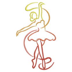 Dancer Outline 08(Md) machine embroidery designs