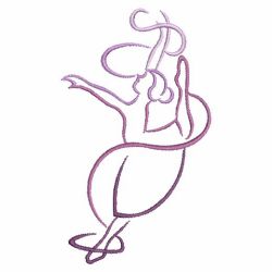 Dancer Outline 09(Md) machine embroidery designs