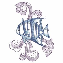 Simple Tropical Fish 01(Md) machine embroidery designs