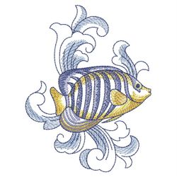 Simple Tropical Fish 09(Md) machine embroidery designs