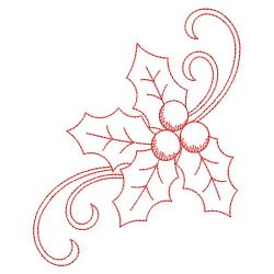 Redwork Christmas Poinsettia 2 01(Md) machine embroidery designs