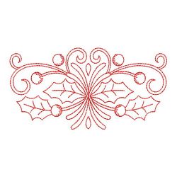 Redwork Christmas Poinsettia 2 04(Md) machine embroidery designs