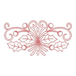 Redwork Christmas Poinsettia 2 04(Lg)