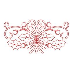 Redwork Christmas Poinsettia 2 04(Sm) machine embroidery designs