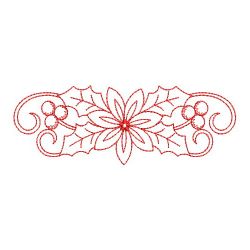 Redwork Christmas Poinsettia 2 05(Lg)