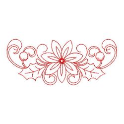 Redwork Christmas Poinsettia 2 08(Md) machine embroidery designs