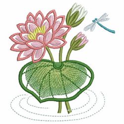 Water Lily 02 machine embroidery designs
