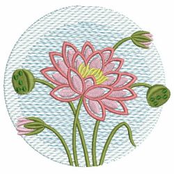 Water Lily 08 machine embroidery designs