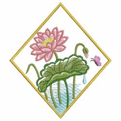 Water Lily 09 machine embroidery designs