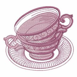 Sketched Tea Time 04 machine embroidery designs