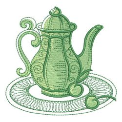 Sketched Tea Time 08 machine embroidery designs