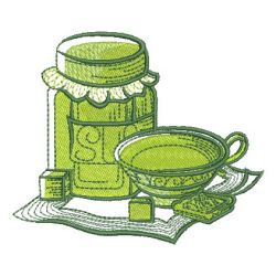 Sketched Tea Time 12 machine embroidery designs
