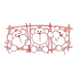 Redwork Christmas Animals(Md) machine embroidery designs