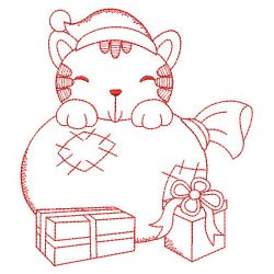 Redwork Christmas Animals 08(Lg)