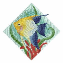 Watercolor Tropical Fish 08 machine embroidery designs