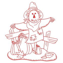 Redwork Scarecrow Scene(Md) machine embroidery designs