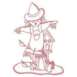 Redwork Scarecrow Scene 05(Lg) machine embroidery designs