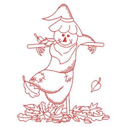 Redwork Scarecrow Scene 06(Sm) machine embroidery designs