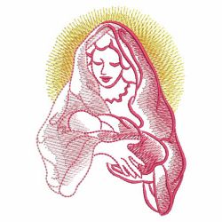 Sketched Nativity 04(Sm) machine embroidery designs