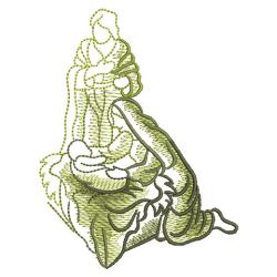 Sketched Nativity 09(Lg) machine embroidery designs