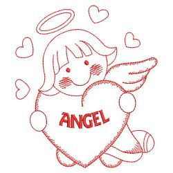 Redwork Little Angels 04(Md) machine embroidery designs