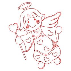 Redwork Little Angels 07(Lg) machine embroidery designs