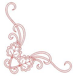 Redwork Leaves Decor 02(Md) machine embroidery designs