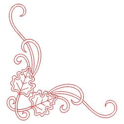 Redwork Leaves Decor 02(Lg) machine embroidery designs