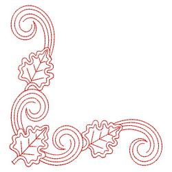 Redwork Leaves Decor 04(Lg) machine embroidery designs