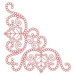 Redwork Leaves Decor 07(Lg) machine embroidery designs