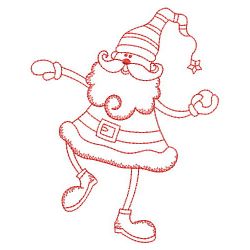 Redwork Stick Figure Santa 01(Sm) machine embroidery designs