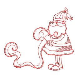 Redwork Stick Figure Santa 04(Md) machine embroidery designs