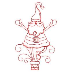 Redwork Stick Figure Santa 07(Lg)