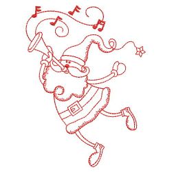 Redwork Stick Figure Santa 09(Lg) machine embroidery designs