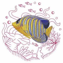 Tropical Fish In Coral 03(Lg) machine embroidery designs