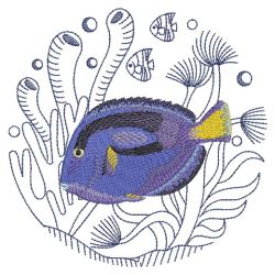 Tropical Fish In Coral 07(Lg) machine embroidery designs