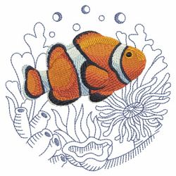 Tropical Fish In Coral 08(Lg) machine embroidery designs