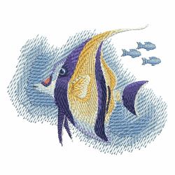 Watercolor Tropical Fish 3 machine embroidery designs