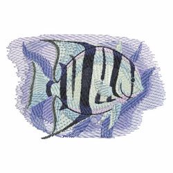 Watercolor Tropical Fish 3 04 machine embroidery designs