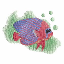 Watercolor Tropical Fish 3 05 machine embroidery designs
