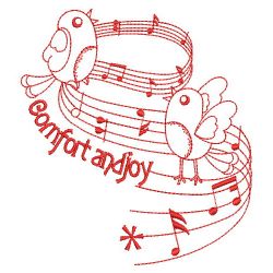 Redwork Christmas Singing Birds(Lg) machine embroidery designs
