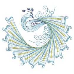 Rippled Peacocks 05(Sm) machine embroidery designs