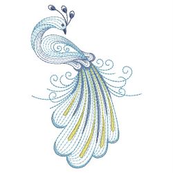 Rippled Peacocks 07(Lg) machine embroidery designs