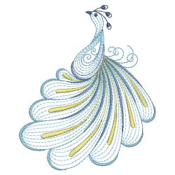 Rippled Peacocks 08(Md) machine embroidery designs