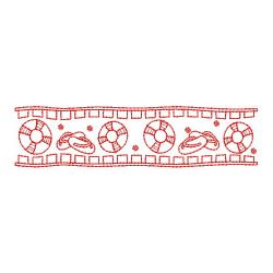 Redwork Summer Borders 2 06(Sm) machine embroidery designs