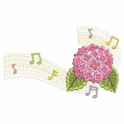 Music Notes Flowers 02(Lg) machine embroidery designs