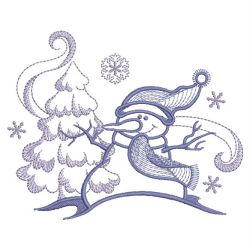 Snowman Outline 01(Md) machine embroidery designs