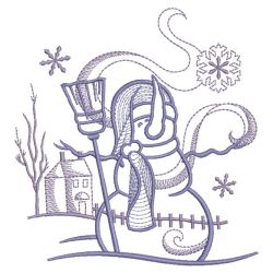 Snowman Outline 02(Sm) machine embroidery designs