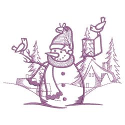 Snowman Outline 03(Sm) machine embroidery designs