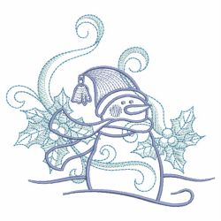 Snowman Outline 04(Md) machine embroidery designs